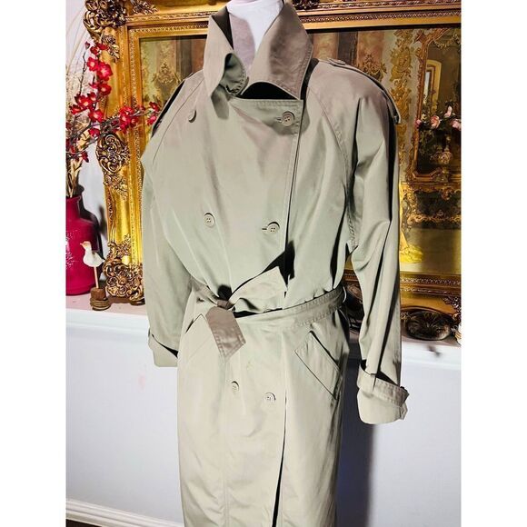 Vintage J Gallery Trench coat Size 7/8 - Picture 2 of 10